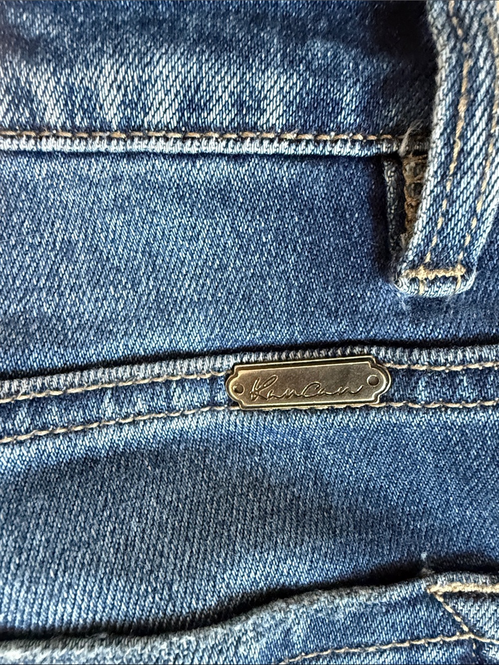 Kancan Frayed V-Notch Ankle Jeans in Medium Blue- worn about 4-5 times. 60 reta - Picture 7 of 7